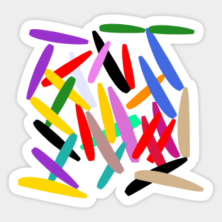 Pattern with bright and dark colors Sticker